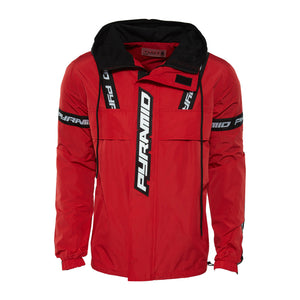 Black Pyramid Logo Tape Pullover Jacket Mens Style : Y6161740-Red - Black Pyramid Logo Tape Pullover Jacket Mens Style : Y6161740-Red